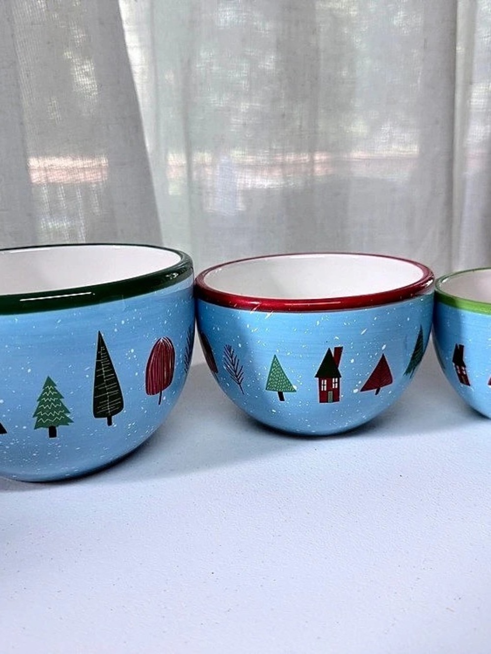 Boston Warehouse Holiday Tree Nesting Bowls Set of 3